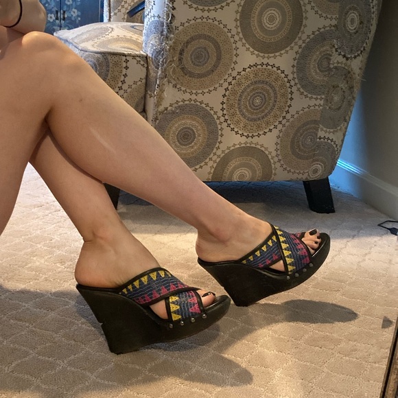 Diane von Furstenberg Wedge Sandals - Picture 5 of 6